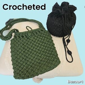 Crocheted Bags Womens Bundle Of Two